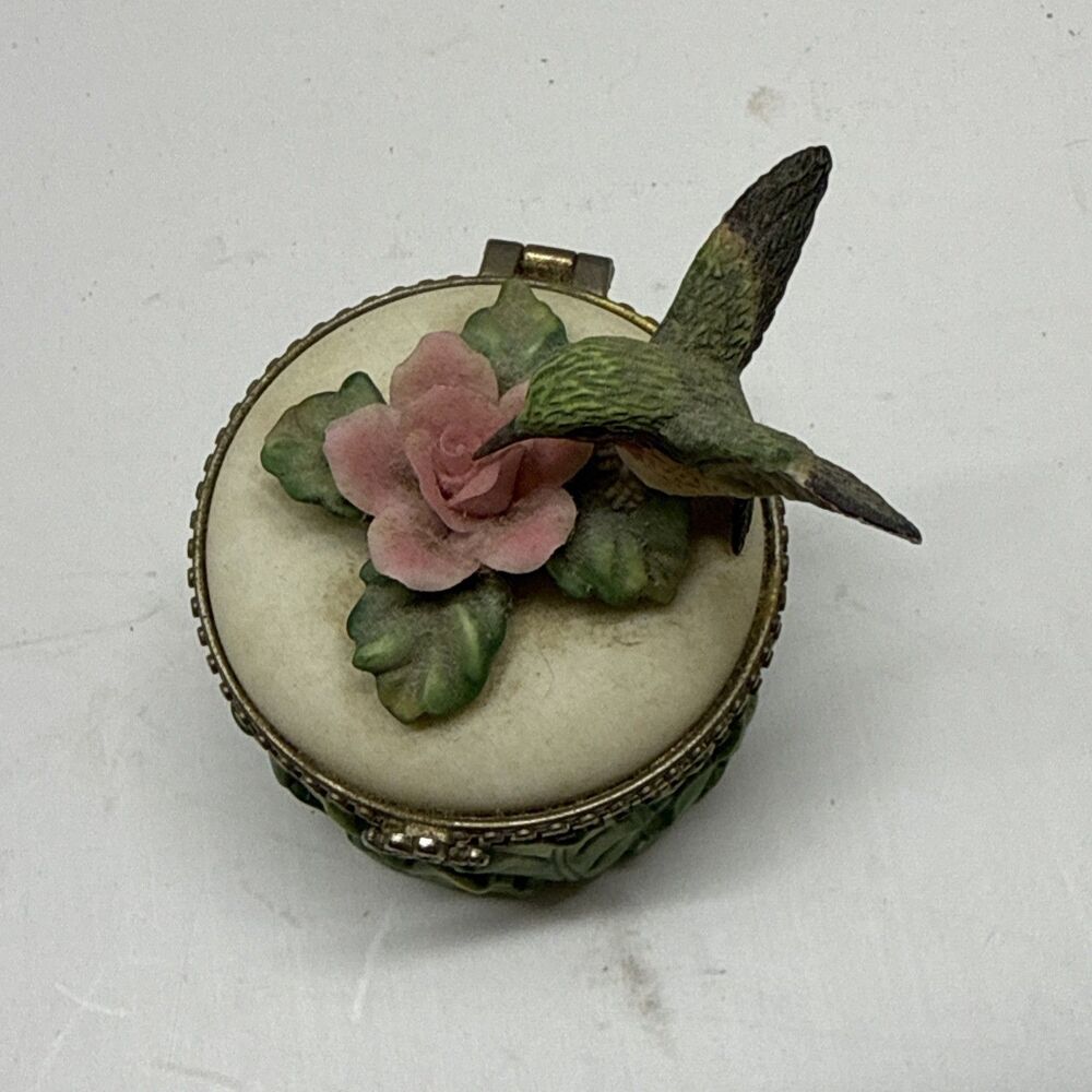 Hummingbird Club Trinket Box  3.5" Crystal Cathedral Ministries 2002 Hour Power - Picture 2 of 9